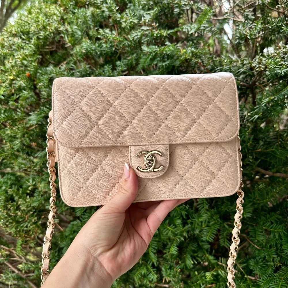 Chanel Flap Bag Quilted Caviar